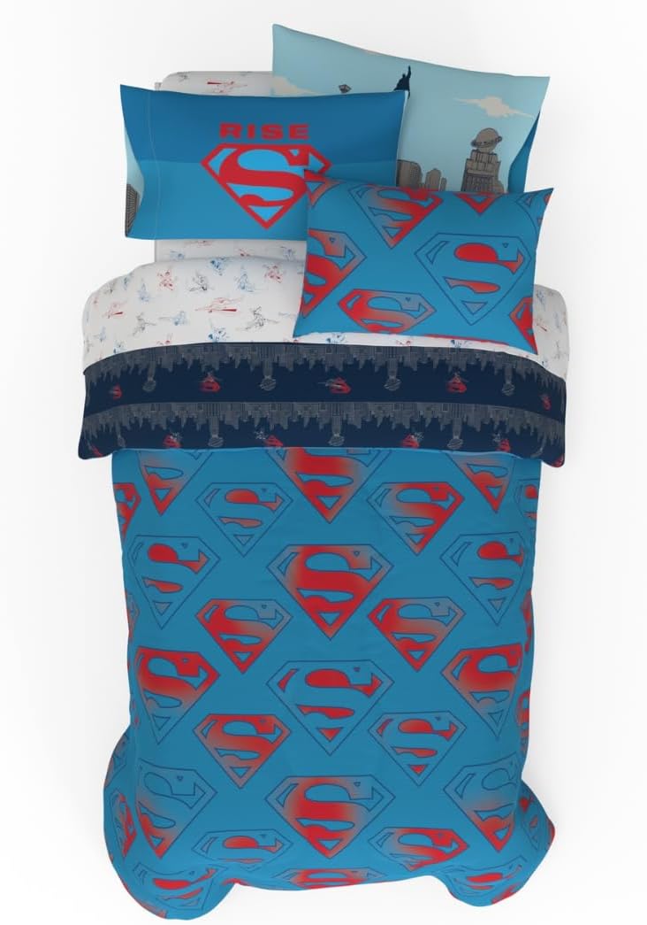Superman Kids Bedding Set by Franco - Cozy Microfiber Comforter