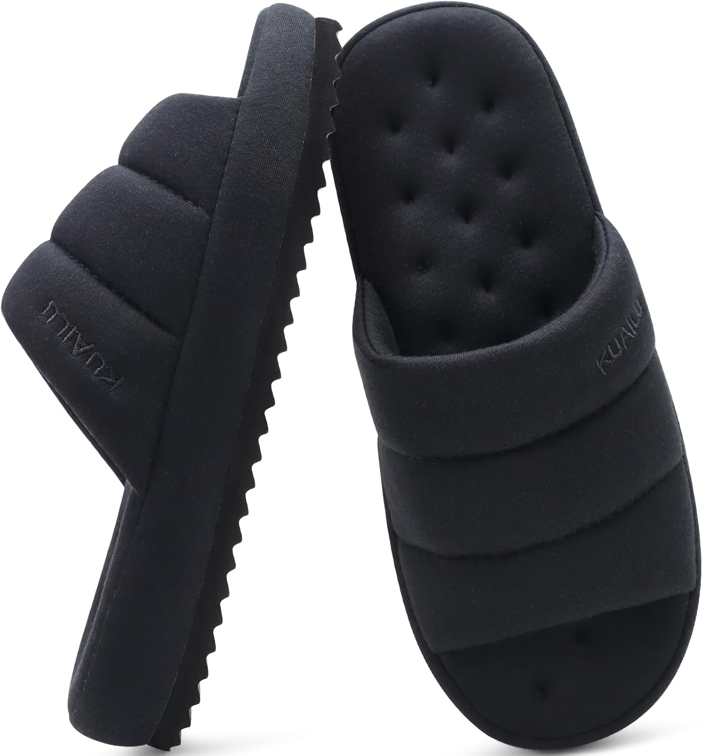 KuaiLu Men's Fashion Quilted Cotton-blend Sandal Slippers