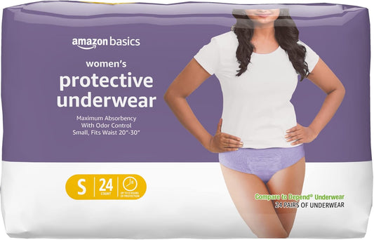 Basics Women's Incontinence Underwear, Small, Maximum Absorbency