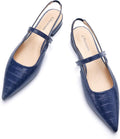 C.Paravano Women's Slingback Flats Pointed Toe - Comfortable Leather