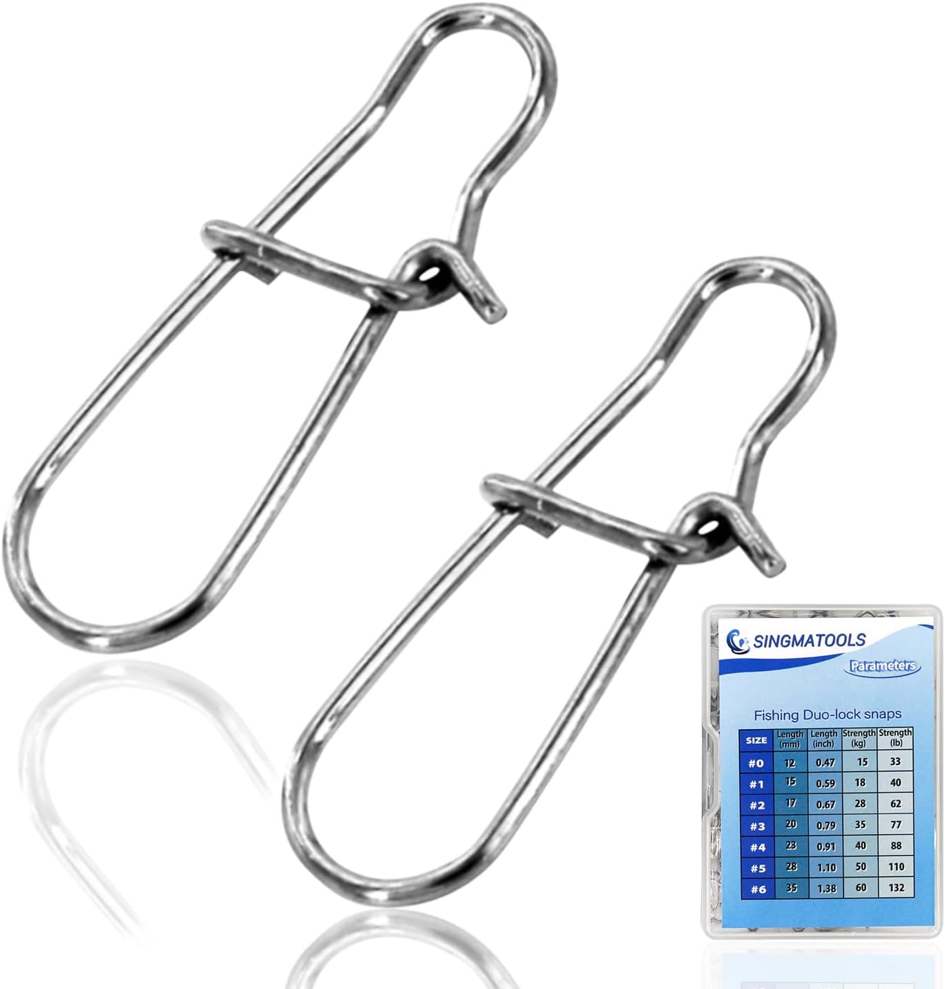 100 Pack Fishing Snap Clips - Quick Change Lures! 