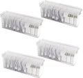 Clear Cable Storage Box for Desk Drawer - 7 Compartment Cord Organizer