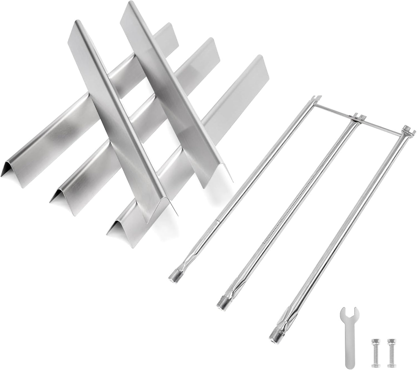 QuliMetal 22.5in Flavorizer Bars & 28 1/8in Grill Burners Set