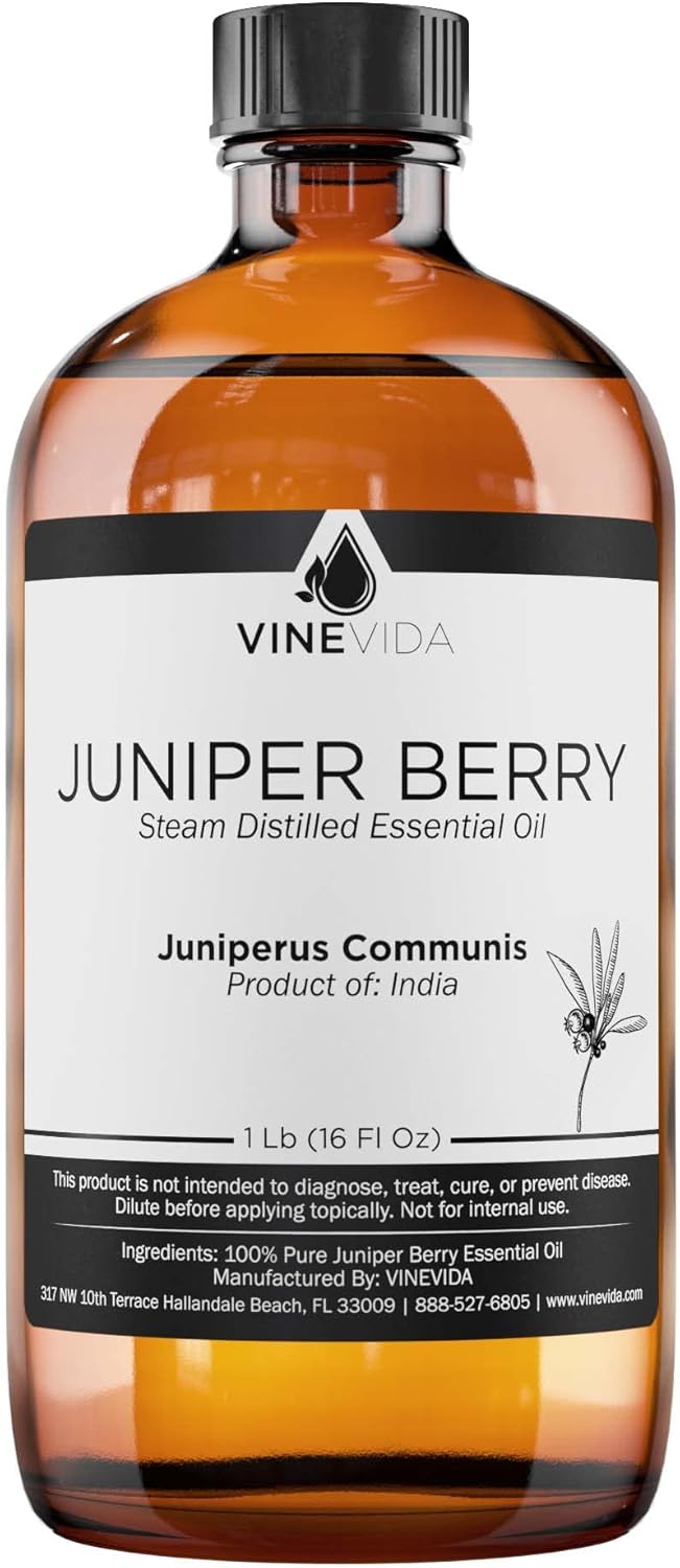 VINEVIDA Juniper Berry Essential Oil 16 oz for Natural Wellness
