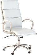 Executive White Leather Office Chair by Bush Furniture