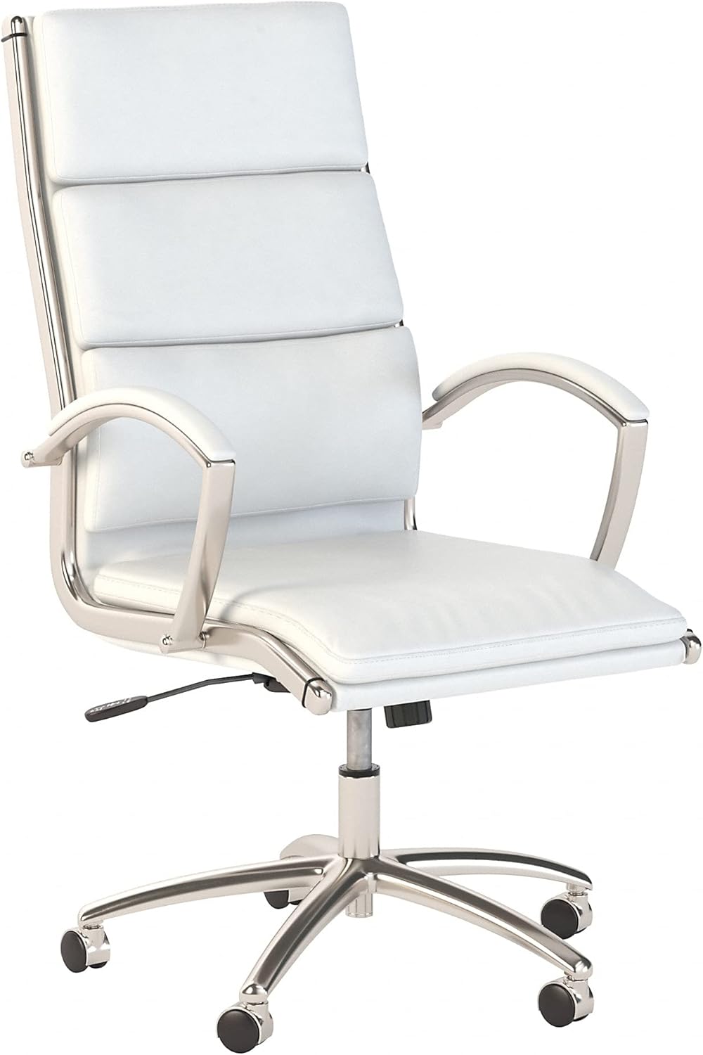 Executive White Leather Office Chair by Bush Furniture