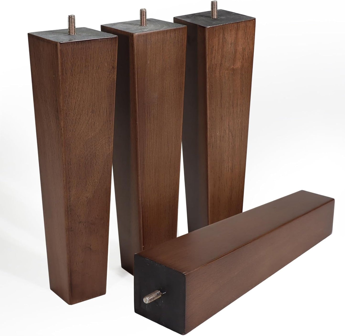 Solid Oak Wood Furniture Legs Set of 4 for Mid-Century Style
