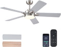 52 in Ceiling Fan with Lights and Remote - Low Profile Dual-Blade