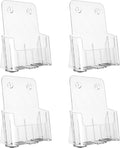 Acrylic Brochure Holder 8.5 x 11 in 4 Pack - Clear Countertop Display