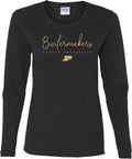 NCAA Thin Script Womens Long Sleeve T Shirt - Purdue Edition