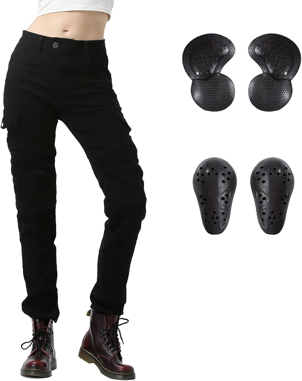 LOMENG Motorcycle Riding Pants with Removable Protectors for Women