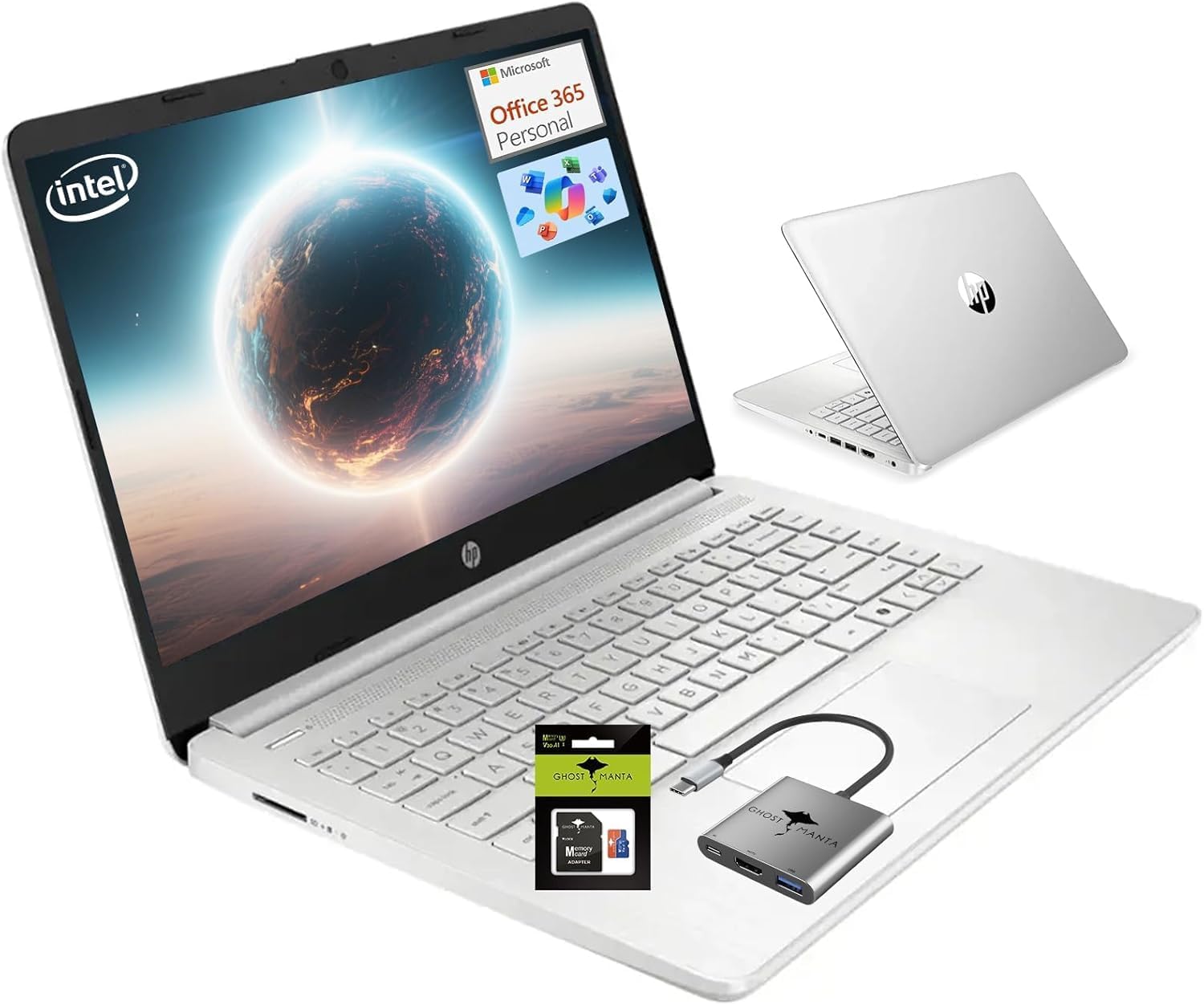 HP 14in Student Laptop with Copilot AI and Quad-Core Power