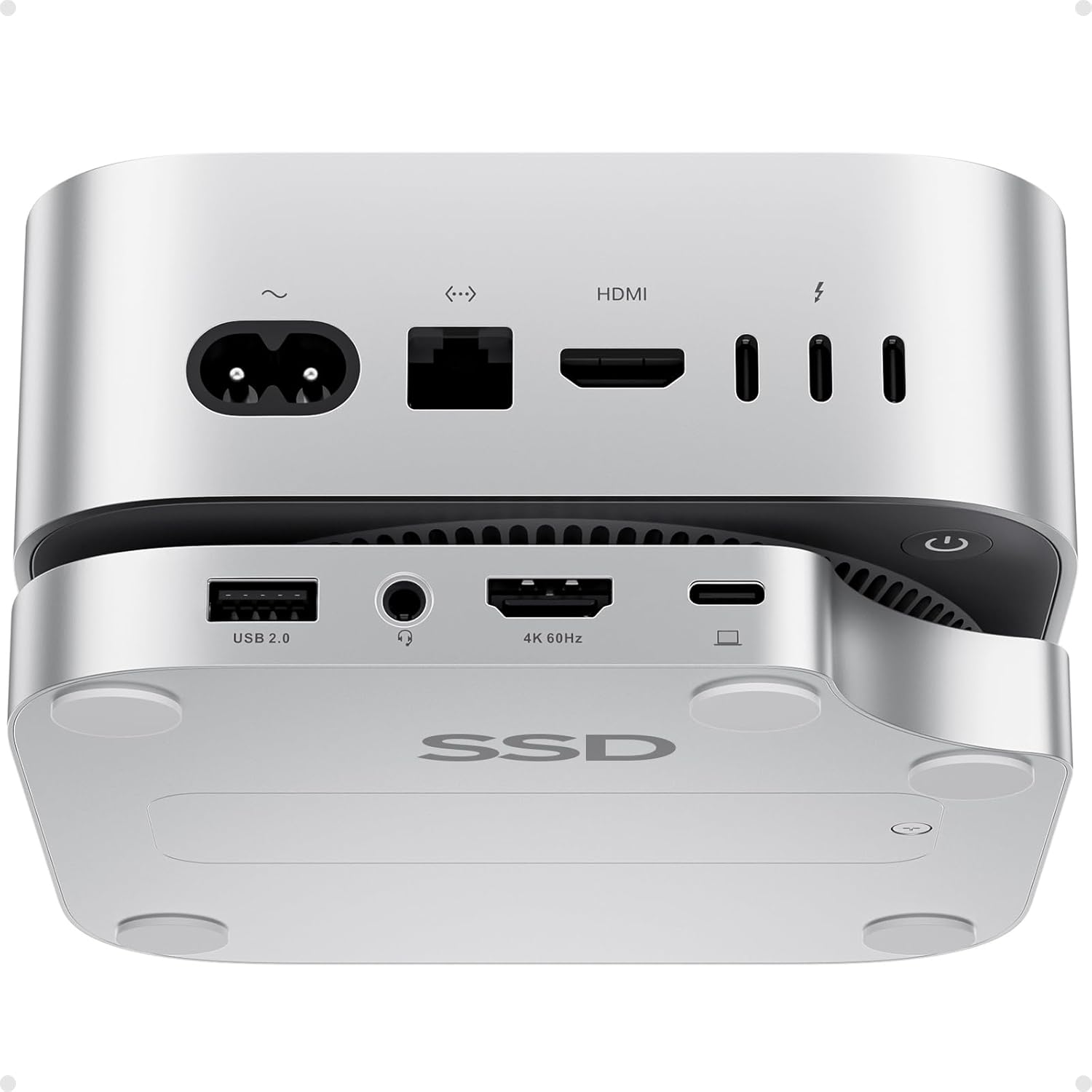 Mac Mini M4 Dock with 4TB SSD Enclosure for 2024 Models