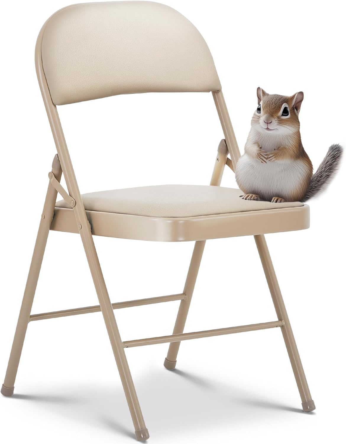 Vinyl Folding Chairs with Padded Cushion for Indoor Outdoor Use