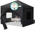 Quictent 8x8 Pop up Canopy Tent with Sidewalls - One Person Setup