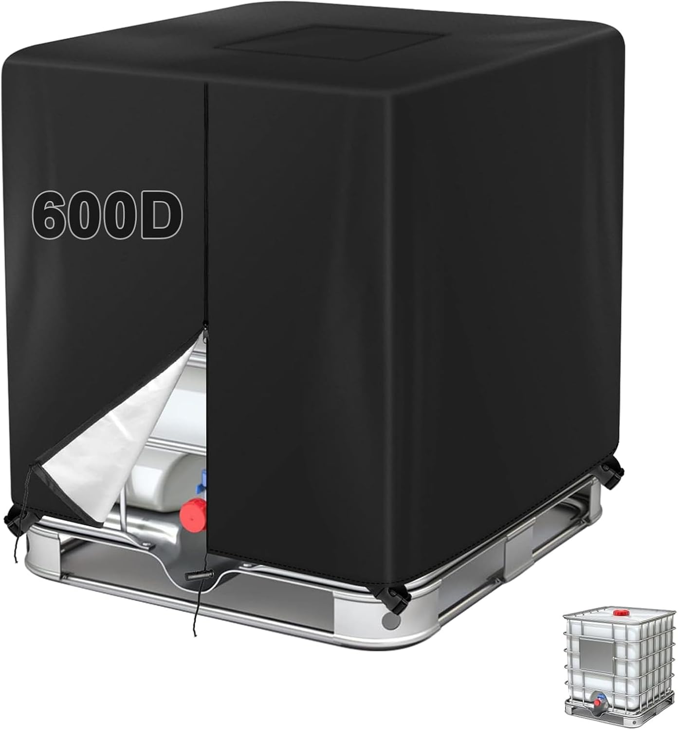 275 Gallon IBC Tote Cover for Outdoor Water Tank Protection