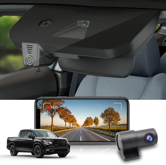 Fitcamx 2K Dual Dash Cam for Honda Ridgeline 2017-2025