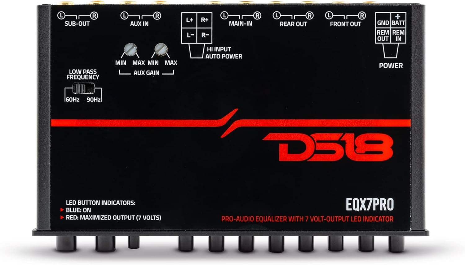 DS18 EQX7PRO High Level Input 7-Band Audio Equalizer Review