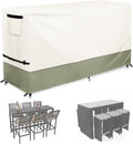7 Piece Bar Height Patio Dining Set Covers - Waterproof 76in
