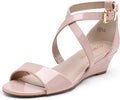 DREAM PAIRS Women's Ankle Strap Low Wedge Sandals - Comfortable