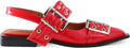 Buckle Ballet Flats Shoes for Women - Pointed Toe Slingback Comfort