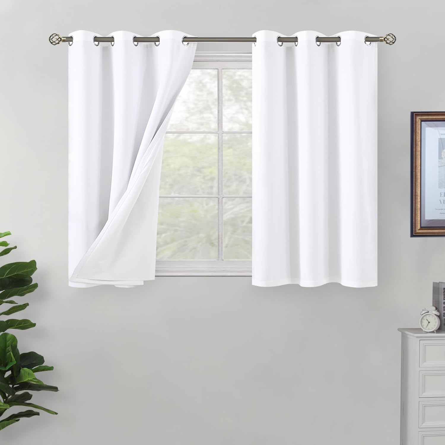 BGment Short Blackout Curtains - 100% Room Darkening Panels