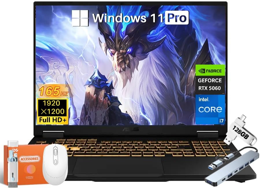 ASUS TUF F16 Gaming Laptop with 16 FHD+ Display and RTX 5060