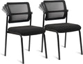 Stacking Armless Office Waiting Room Chair with Adjustable Backrest