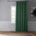 Faux Linen Curtains 100W x 108L - Key Green Room Darkening Panel