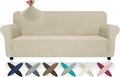 ZNSAYOTX Super Stretch Couch Cover 72ft-92ft - Pet Proof Striped