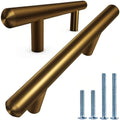 ALPINE HARDWARE Solid Stainless Steel Euro Bar Pull - Antique Brass