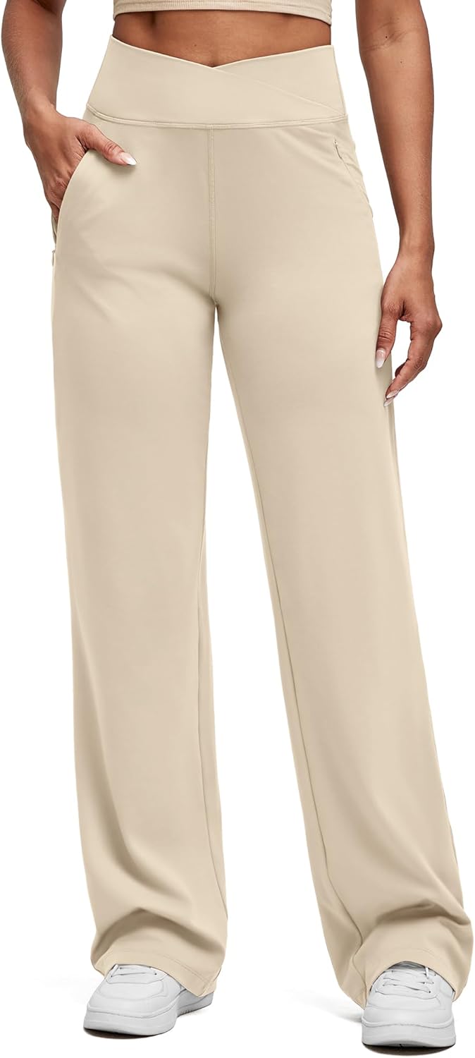 G4Free BareFeel High Stretch Women Wide Leg Yoga Pants Review