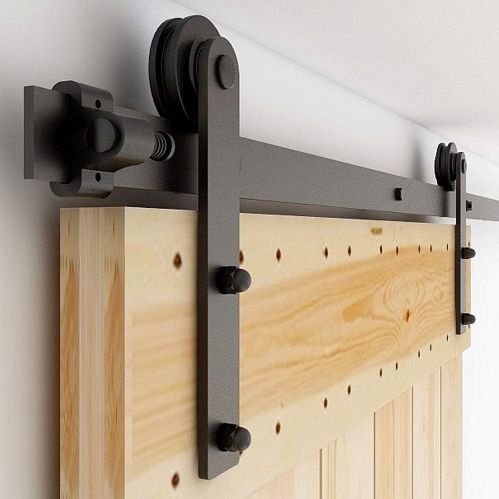CCJH 12FT Single Sliding Barn Door Hardware Kit for Smooth Operation