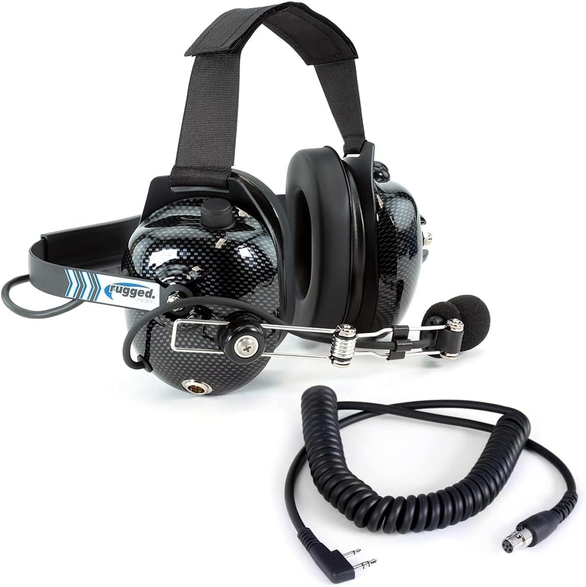 Rugged Radios Noise Reduction Headset for Two Way Racing Radios