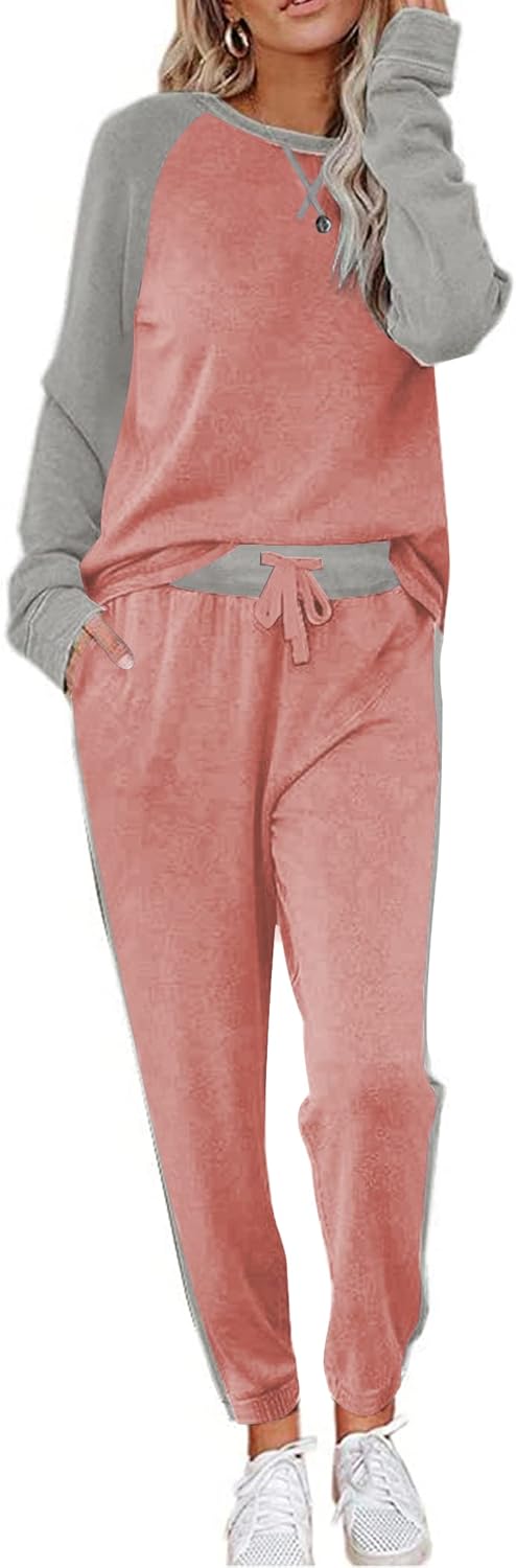 Ekouaer Women's Pajama Set Long Sleeve PJs for Comfort