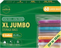 5 Gallon Large Plastic Storage Bags 18in x 24in (60 Count) - Extra