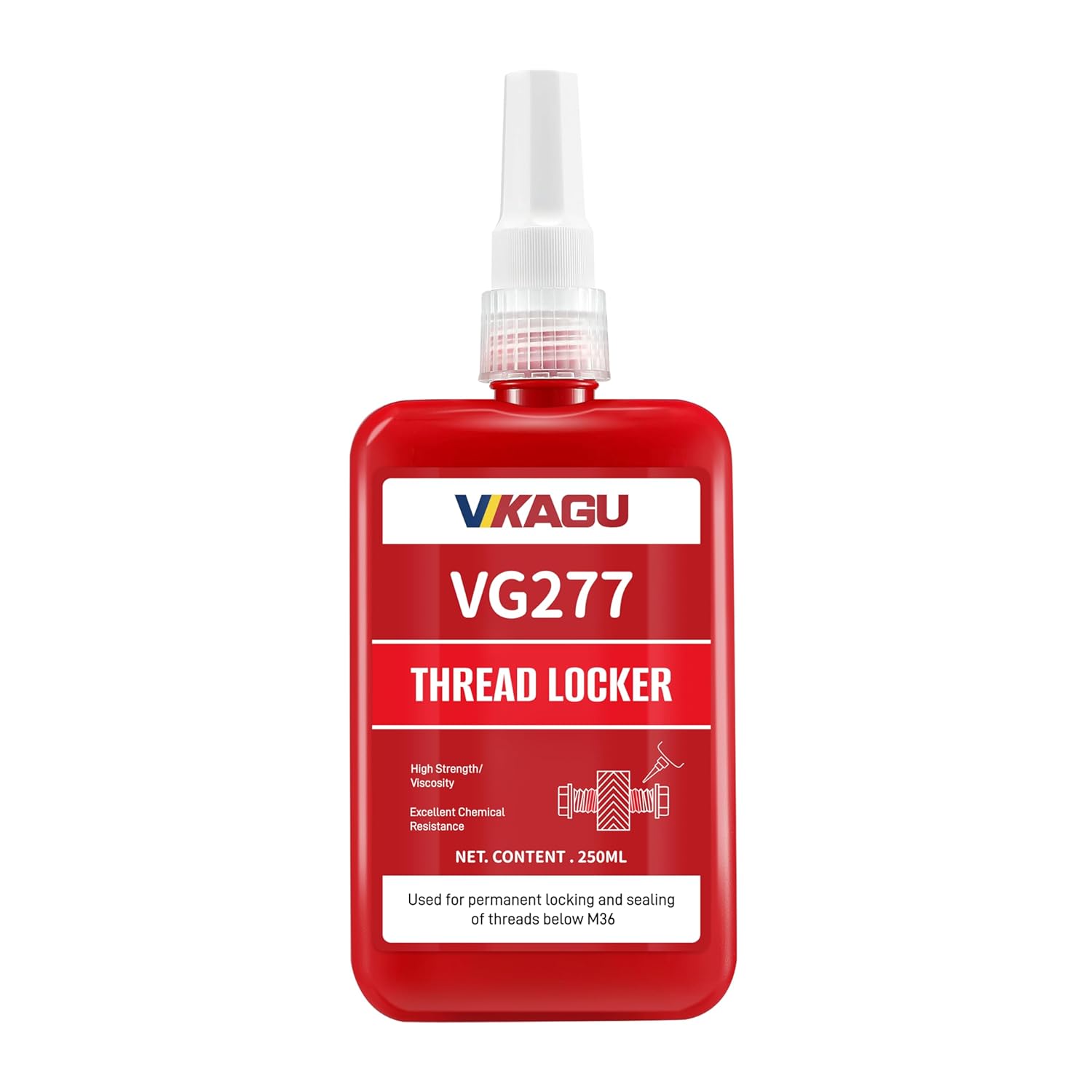 277 Red High Strength Threadlocker for Secure Fasteners