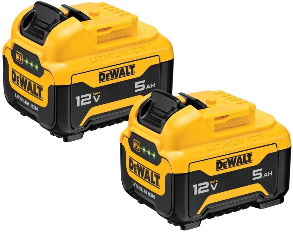 DEWALT 12V MAX 5Ah Battery 2-Pack for Reliable Power Tools