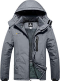 GEMYSE Men's Ski Snow Jacket Warm Waterproof Hooded Windproof Coat