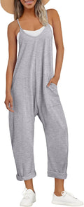Spaghetti Strap Jumpsuit for Women Casual Summer Rompers - Comfy Chic