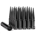 GAsupply 12x1.5 Spike Lug Nuts Black 20pcs - Tall Spline Locking Set