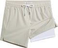 maamgic Mens Swim Trunks with Compression Liner 5 in (Style Q9Z4)