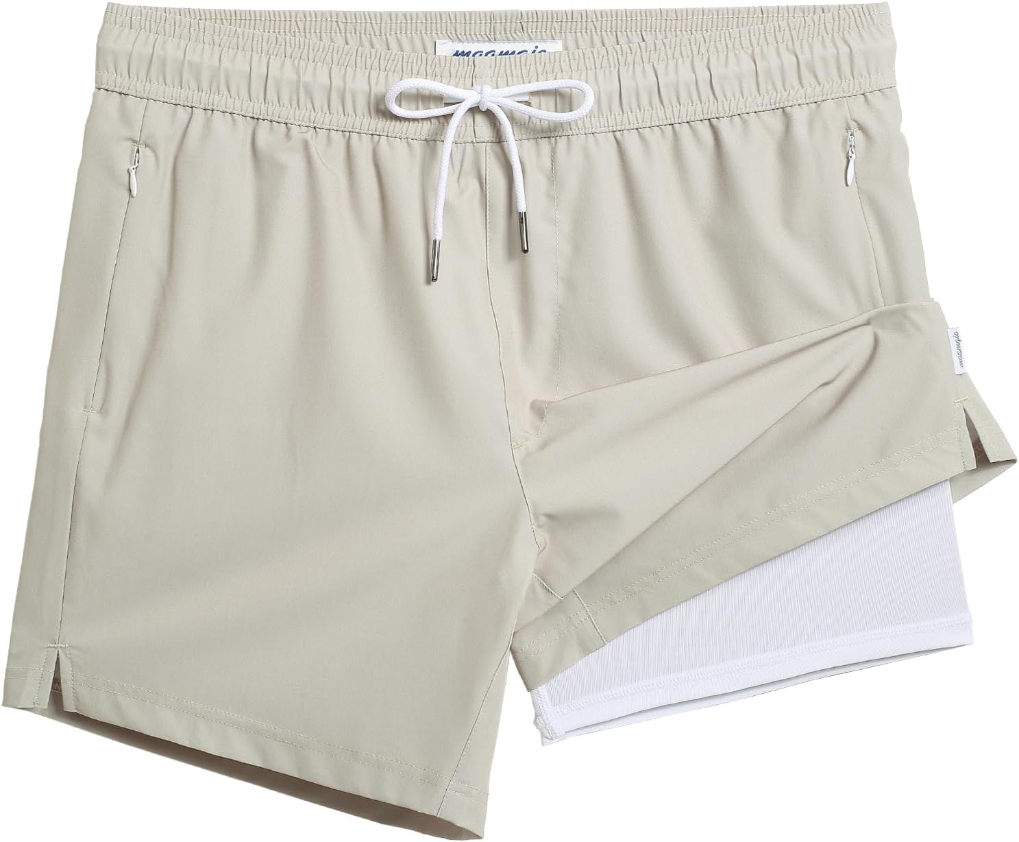 maamgic Mens Swim Trunks with Compression Liner for Comfort