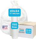 Large Garbage Bag 55-60 Gallon Capacity - Heavy Duty Tear Resistant