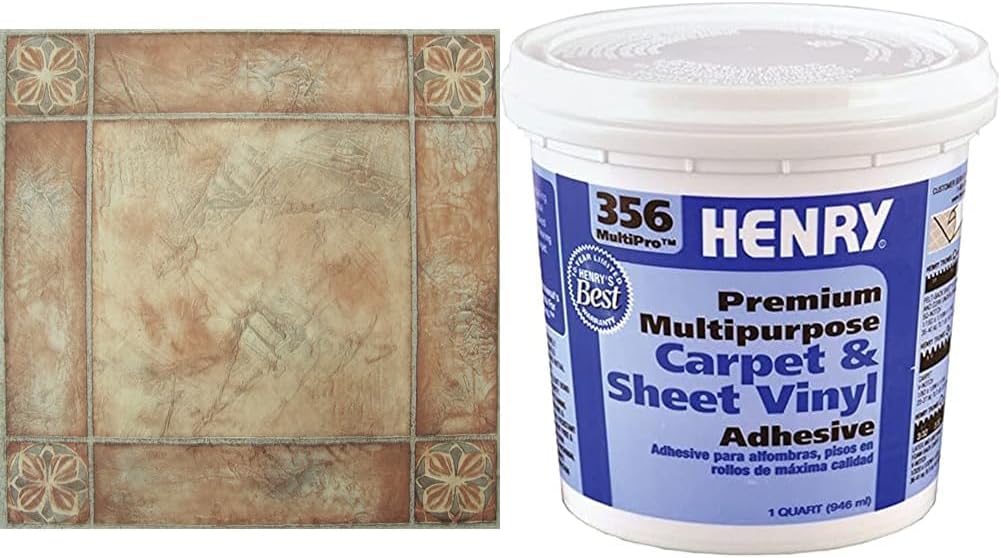 Nexus Vinyl Floor Tiles 12in with Henry 356 Adhesive for Easy Use