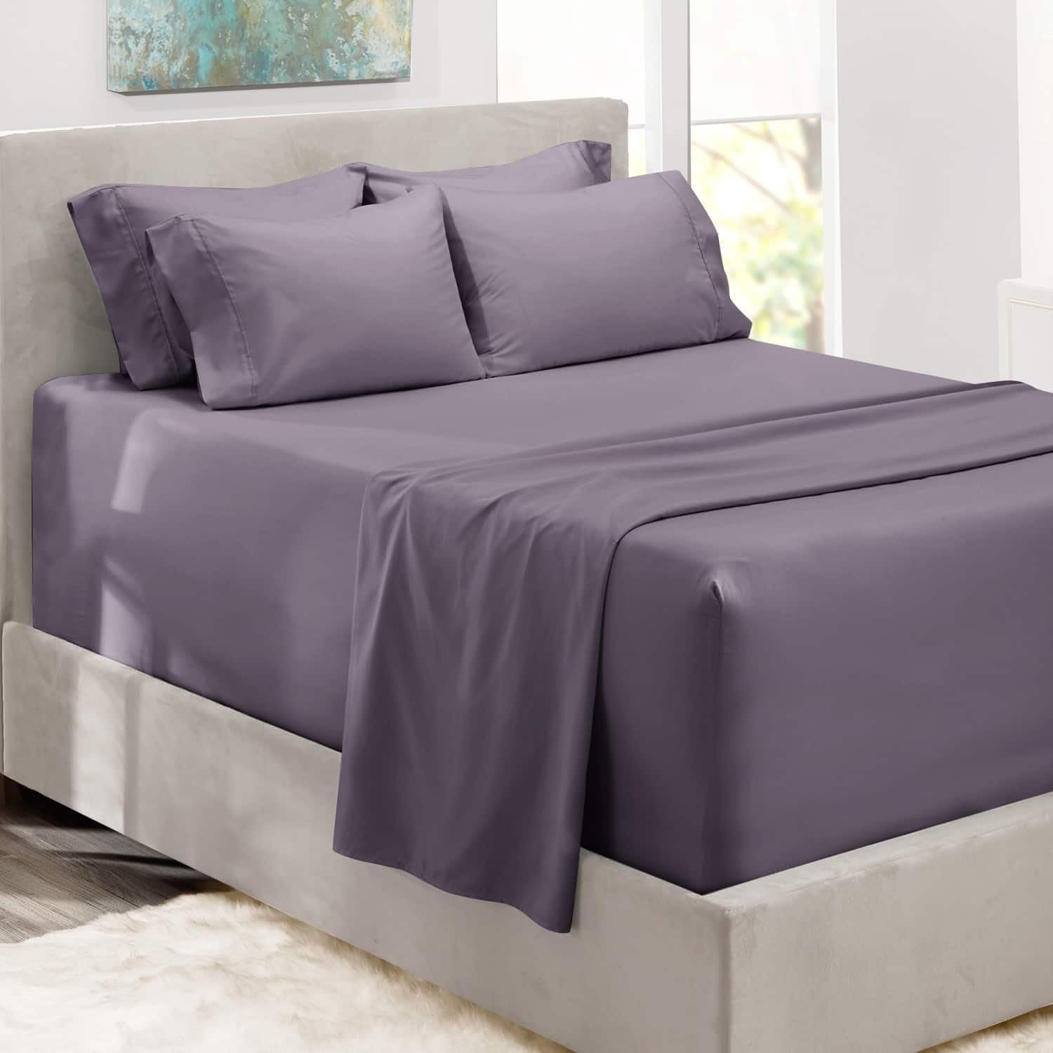 Luxury Soft King Bed Sheets Set with Extra Deep Pockets