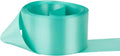 Double Faced Satin Ribbon 4in Tropic Blue - Premium Gloss Finish