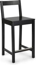 Wooden Bar Stool with Backrest 24 in - Sturdy Counter Seating