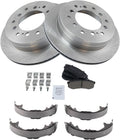 TRQ Rear Brake Pad & Rotor Kit Compatible with 2003-2009 GX470/4Runner