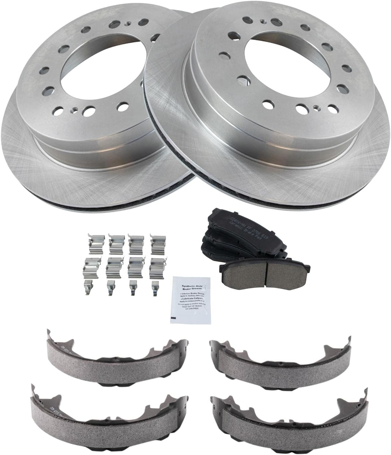 TRQ Rear Brake Pad & Rotor Kit for Lexus GX470 and 4Runner